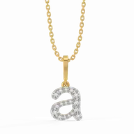 All About A - Lab Diamond Alphabet Pendant thumbnail 1