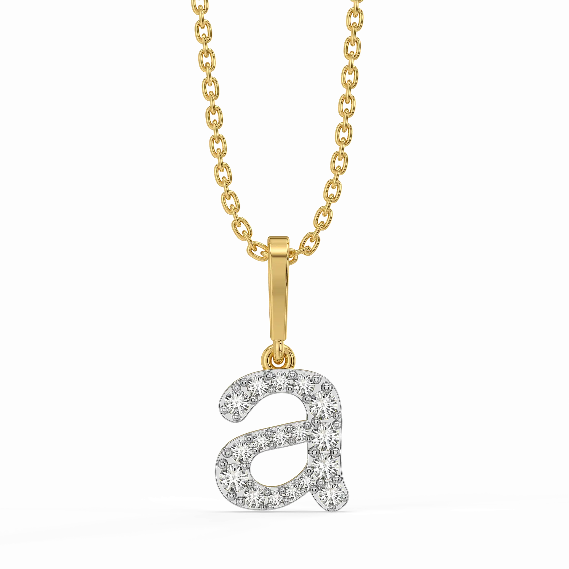 All About A - Lab Diamond Alphabet Pendant — image 1