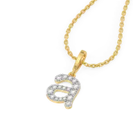 All About A - Lab Diamond Alphabet Pendant thumbnail 2