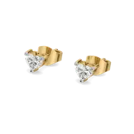 Amora Heart Solitaire - Pure Gold Lab Diamond Earrings thumbnail 1