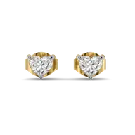 Amora Heart Solitaire - Pure Gold Lab Diamond Earrings thumbnail 2
