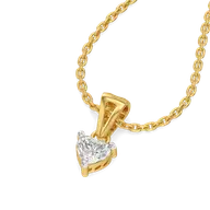 Amora Heart Solitaire - Pure Gold Lab Diamond Pendant thumbnail 1