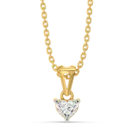 Amora Heart Solitaire - Pure Gold Lab Diamond Pendant thumbnail 2