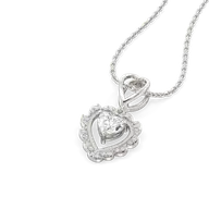 Antique Heart - Lab Diamond Pendant thumbnail 2