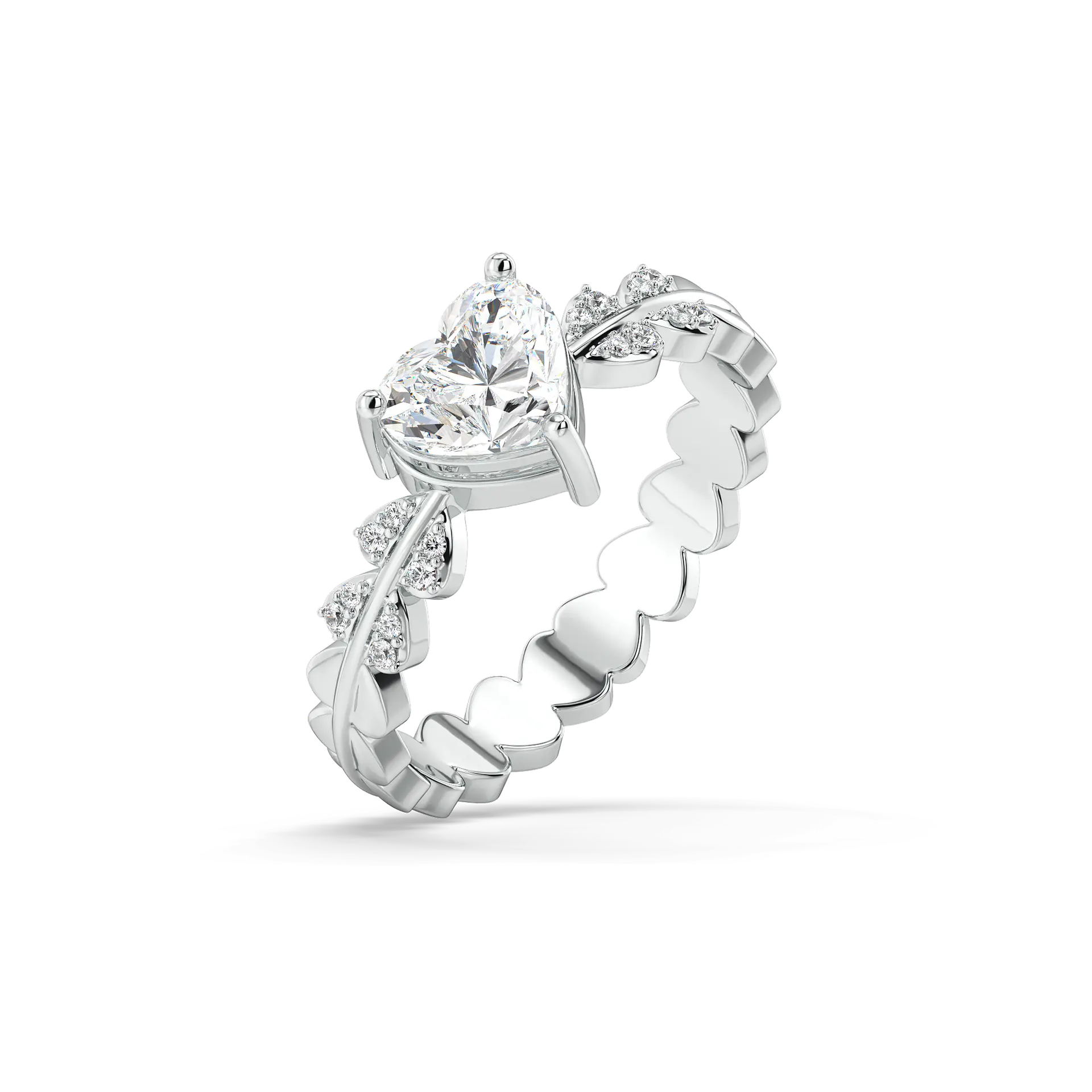 Antique Heart - Lab Diamond Ring — image 1