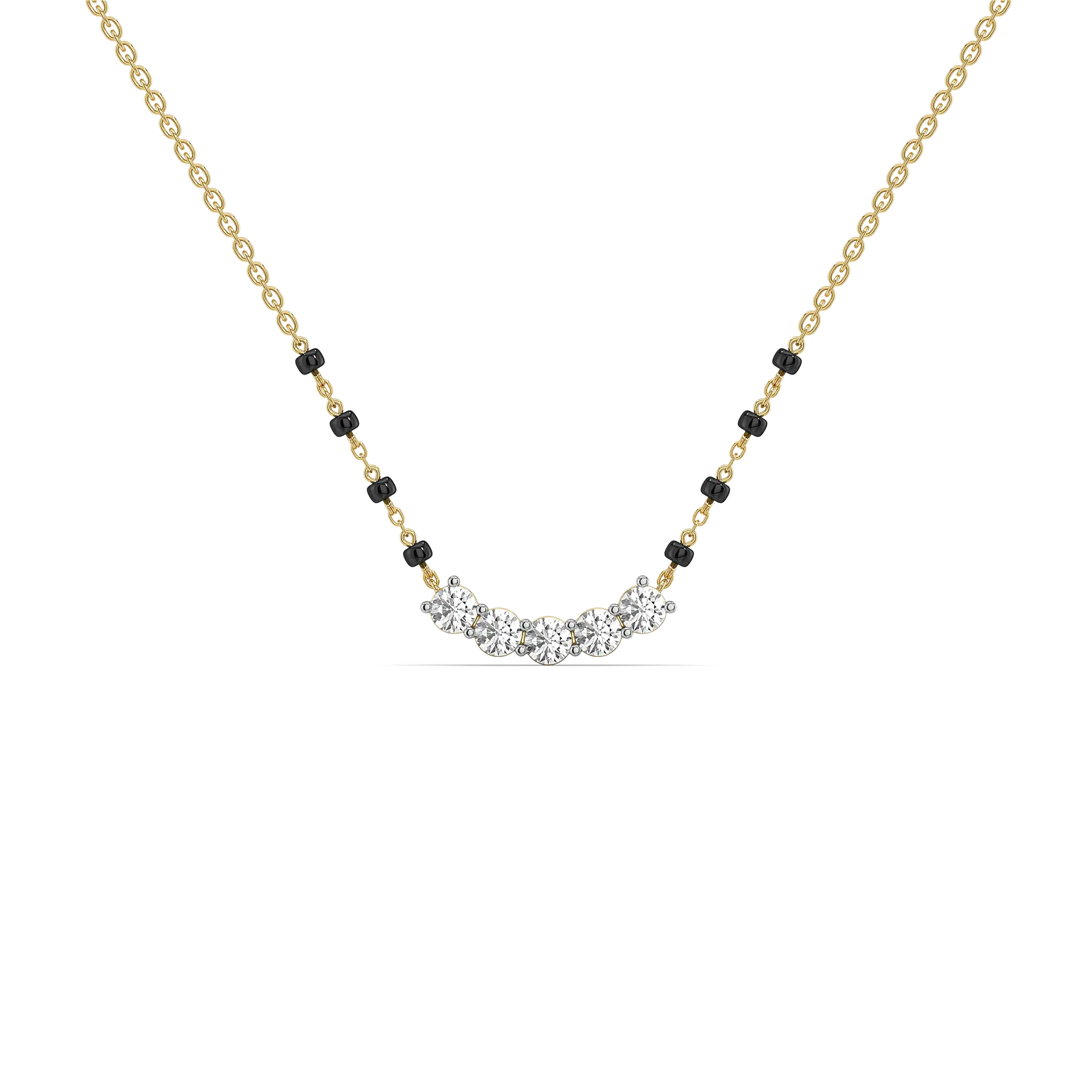 Arc of Love - Pure Gold Lab Diamond Mangalsutra Necklace — image 1