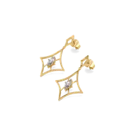 Astra Marquise - Pure Gold Lab Diamond Drop Earrings thumbnail 3