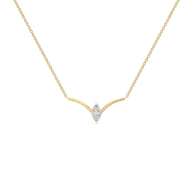 Astra Marquise Necklet - Pure Gold Lab Diamond Necklace thumbnail 1