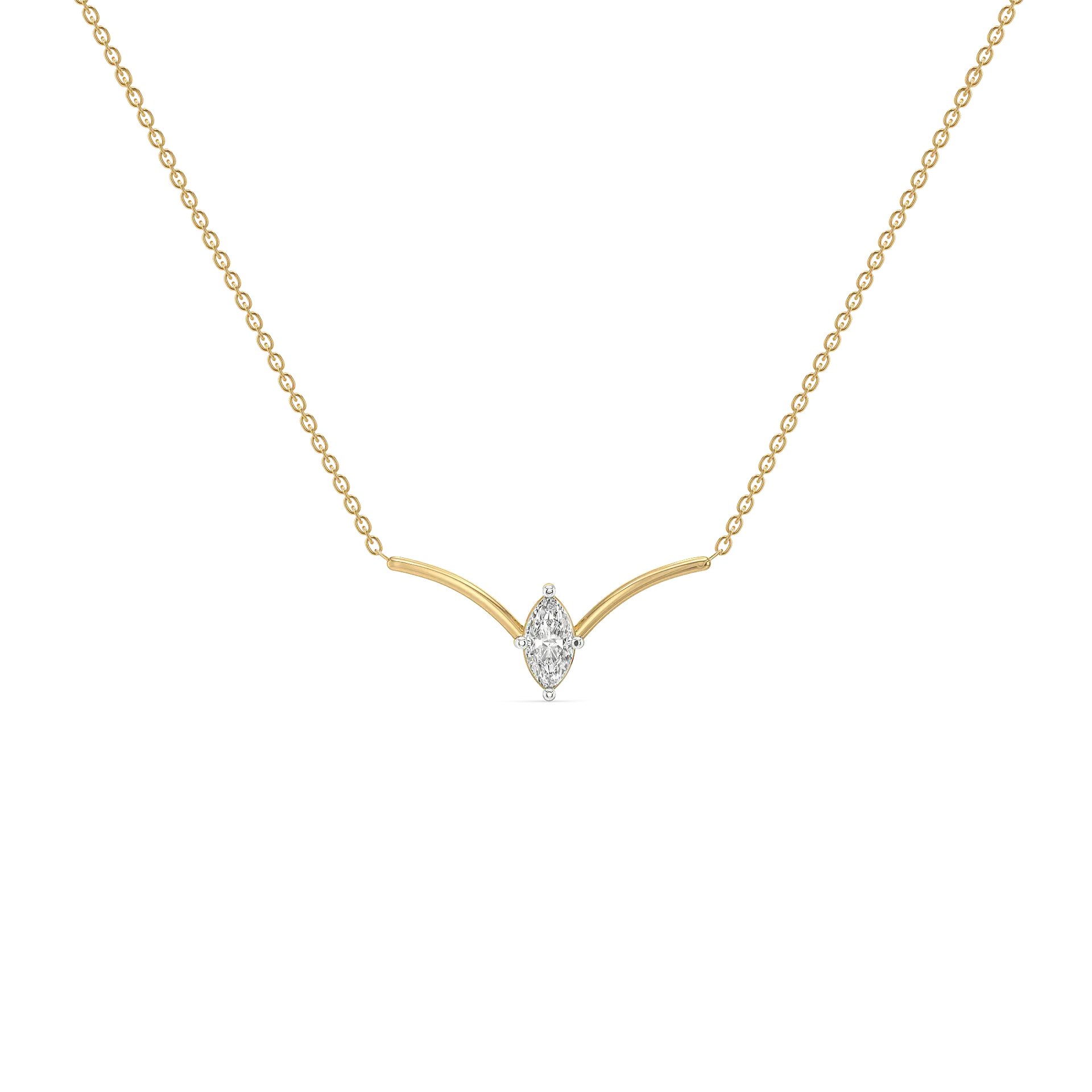 Astra Marquise Necklet - Pure Gold Lab Diamond Necklace — image 1