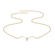 Astra Marquise Necklet - Pure Gold Lab Diamond Necklace thumbnail 4