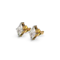 Astra Marquise - Pure Gold Lab Diamond Solitaire Stud Earrings thumbnail 2