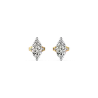 Astra Marquise - Pure Gold Lab Diamond Solitaire Stud Earrings thumbnail 3