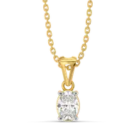 Aura Oval Solitaire - Pure Gold Lab Diamond Pendant thumbnail 2