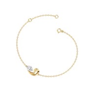 Baroque Grace - Pure Gold Oval Lab Diamond Bracelet thumbnail 3
