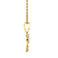 Baroque Grace - Pure Gold Oval Lab Diamond Pendant thumbnail 5