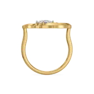 Baroque Grace - Pure Gold Oval Lab Diamond Ring thumbnail 5
