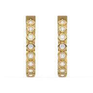 Beaded Huggies - Lab Diamond Earrings thumbnail 2