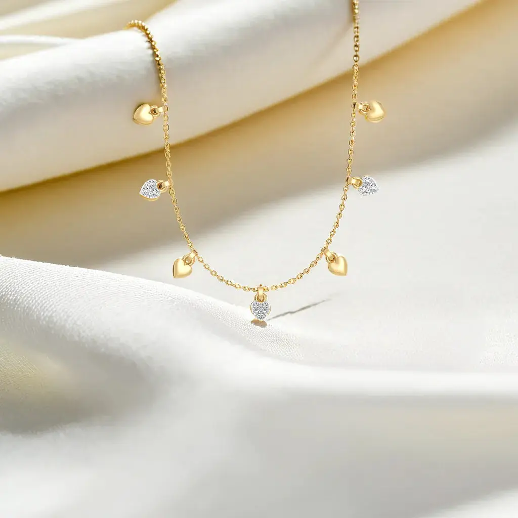 Beating Heart - Lab Diamond Charm Necklace