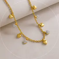 Beating Heart - Lab Diamond Charm Necklace thumbnail 7