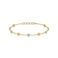 Beating Heart - Lab Diamond Station Bracelet thumbnail 1