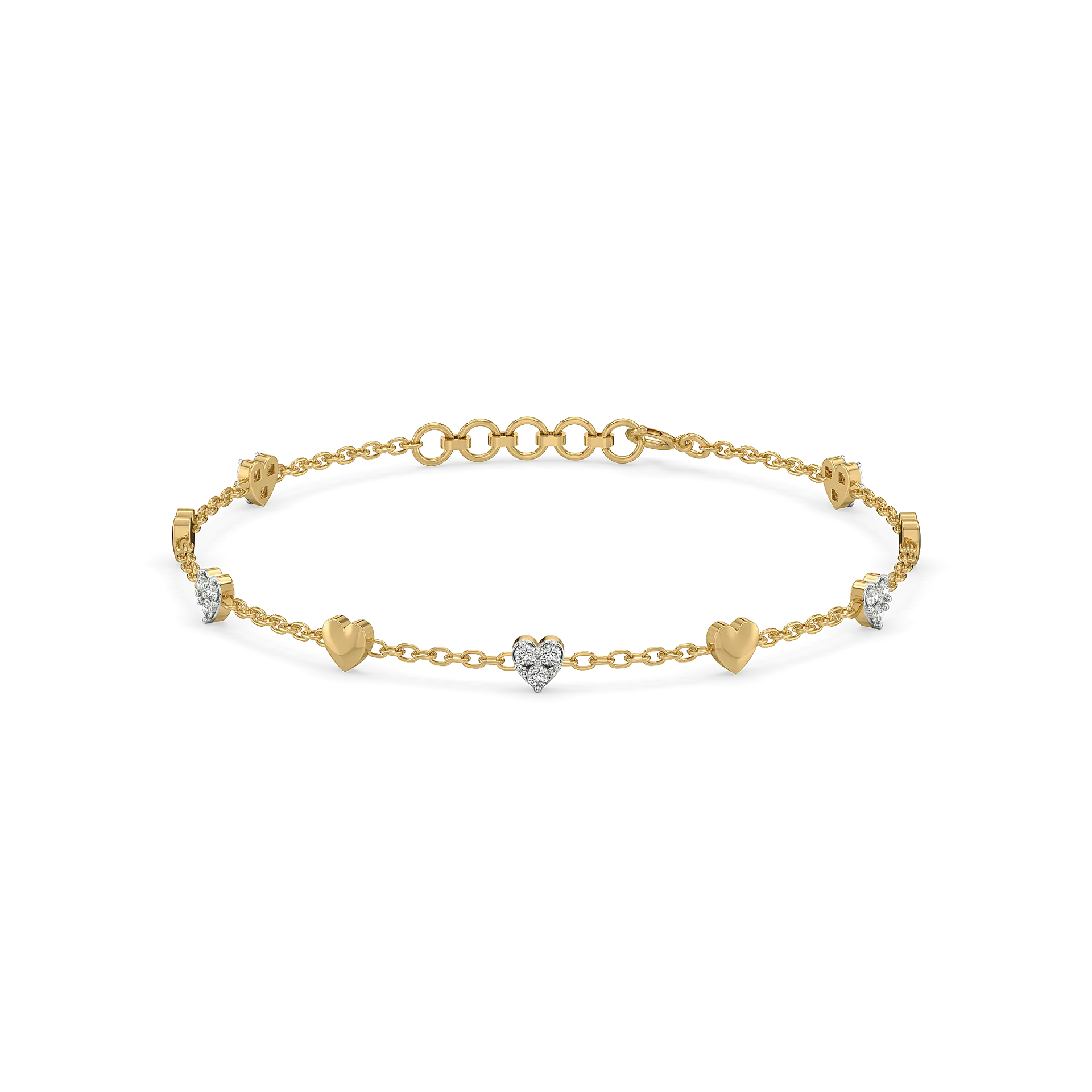 Beating Heart - Lab Diamond Station Bracelet — image 1