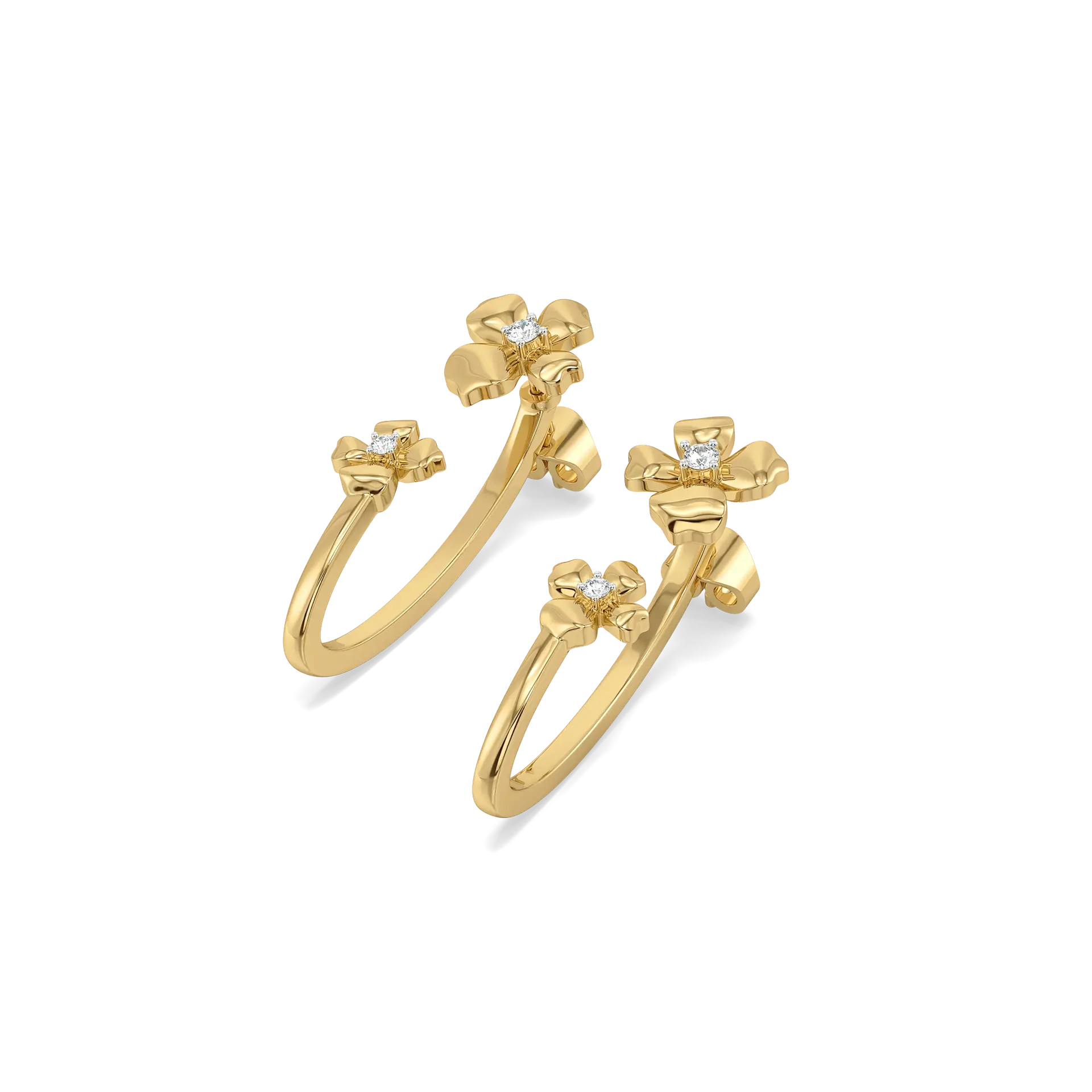 Blossom - Lab Diamond Hoop Earrings