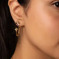 Blossom - Lab Diamond Hoop Earrings thumbnail 2