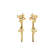 Blossom - Lab Diamond Hoop Earrings thumbnail 3