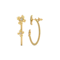 Blossom - Lab Diamond Hoop Earrings thumbnail 4