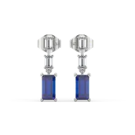 Blue Brilliance Drop - Lab Diamond Earrings thumbnail 1