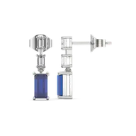 Blue Brilliance Drop - Lab Diamond Earrings thumbnail 3