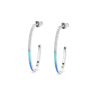 Blue Haze - Lab Diamond Hoop Earrings thumbnail 1