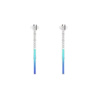 Blue Haze - Lab Diamond Hoop Earrings thumbnail 4