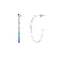 Blue Haze - Lab Diamond Hoop Earrings thumbnail 5