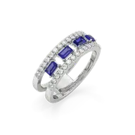 Blue Sapphire Soiree - Lab Diamond Fashion Ring thumbnail 1
