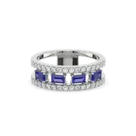 Blue Sapphire Soiree - Lab Diamond Fashion Ring thumbnail 4
