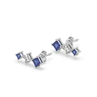 Blue Serenity Ear Cuffs - Lab Diamond Earrings thumbnail 3