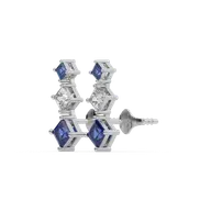 Blue Serenity Ear Cuffs - Lab Diamond Earrings thumbnail 6