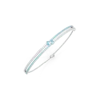 Blue Tide - Aquamarine Lab Diamond Bangle thumbnail 2