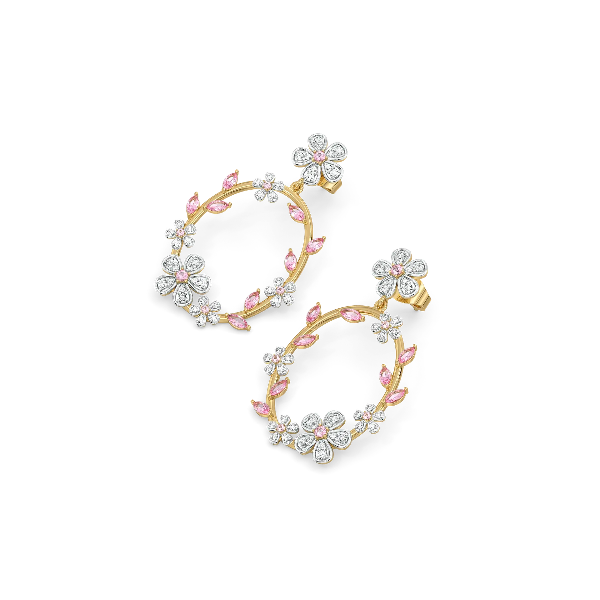 Blush Bouquet - Lab Diamond Drop Earrings