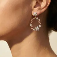Blush Bouquet - Lab Diamond Drop Earrings thumbnail 2
