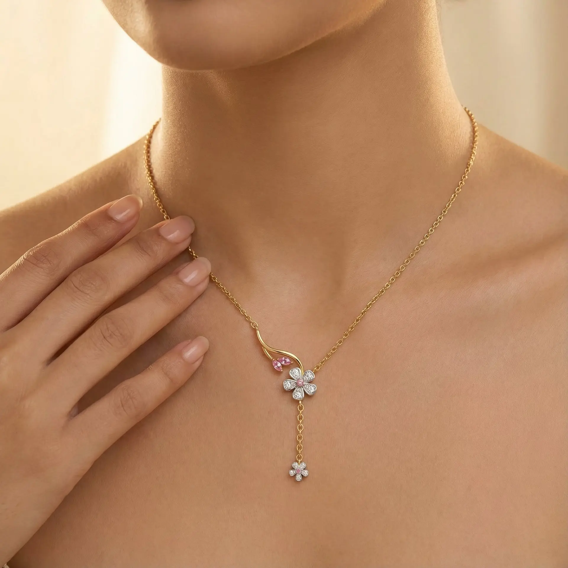 Blush Bouquet - Lab Diamond Necklace — image 1