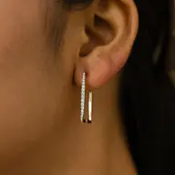 Blush Huggies - Lab Diamond Earrings thumbnail 4