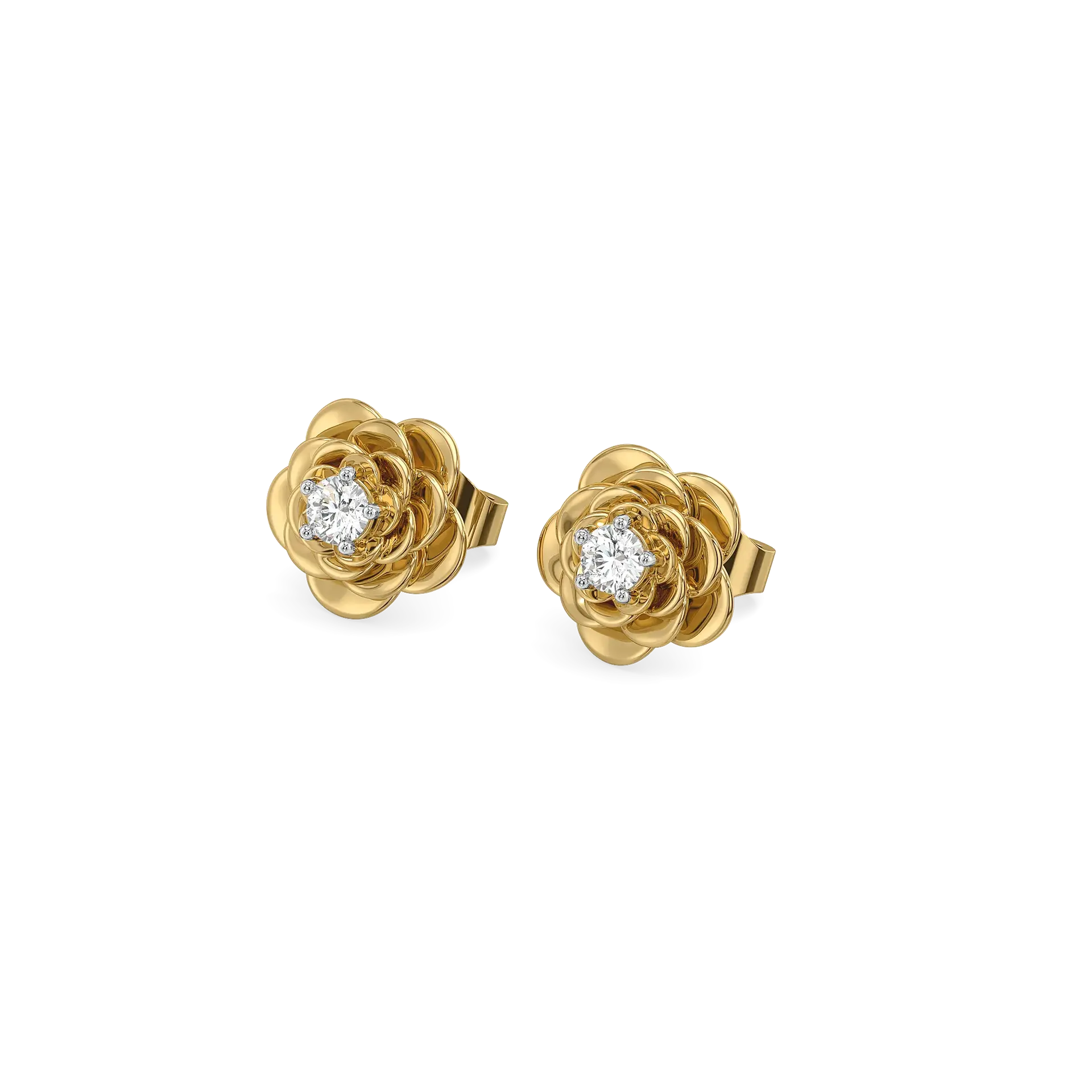 Blush Rosé - Lab Diamond Solitaire Earrings