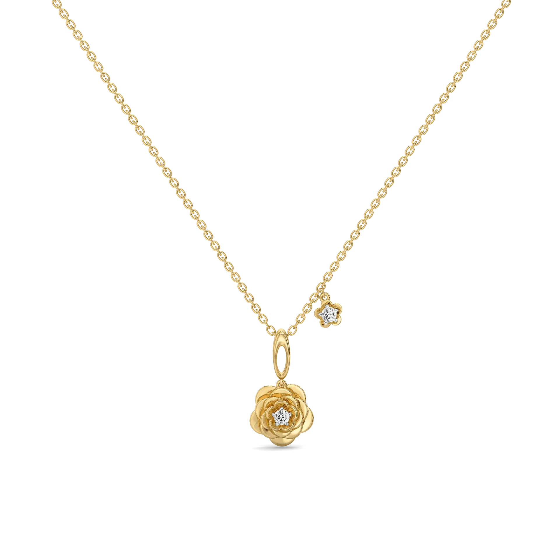 Blush Rosé - Lab Diamond Solitaire Necklace — image 1