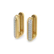 Bold Aura - Lab Diamond Huggie Earrings thumbnail 1