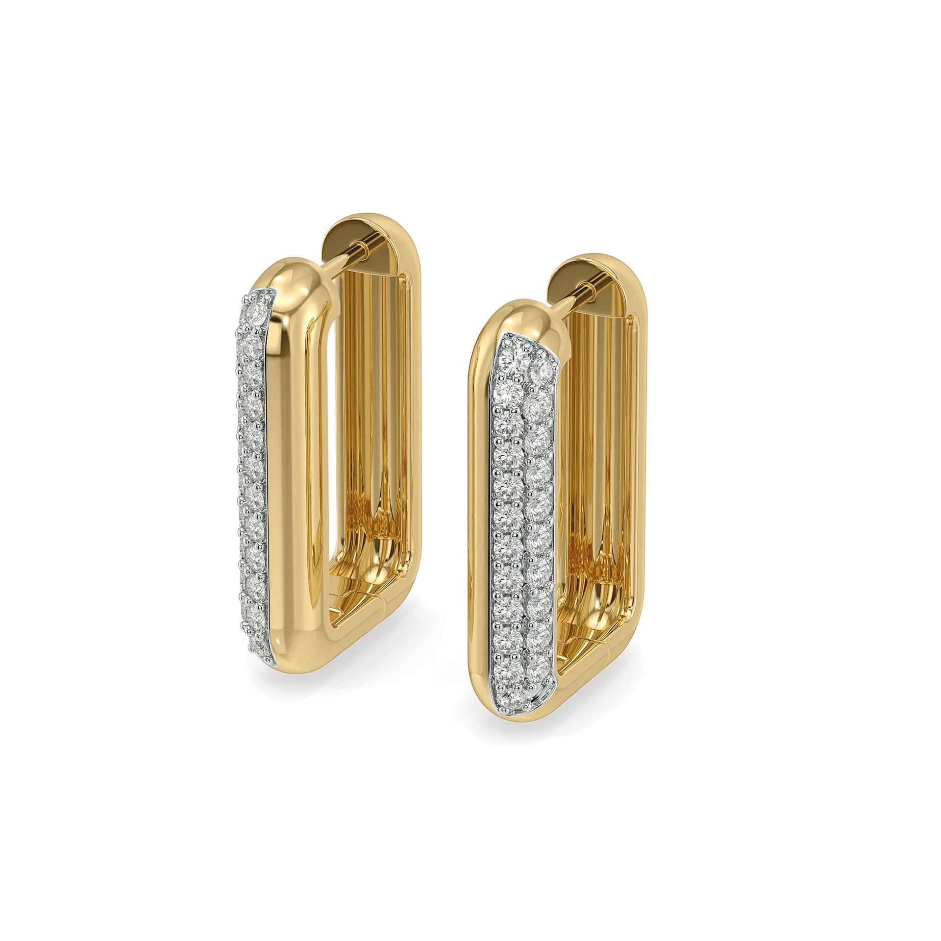 Bold Aura - Lab Diamond Huggie Earrings