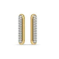 Bold Aura - Lab Diamond Huggie Earrings thumbnail 3