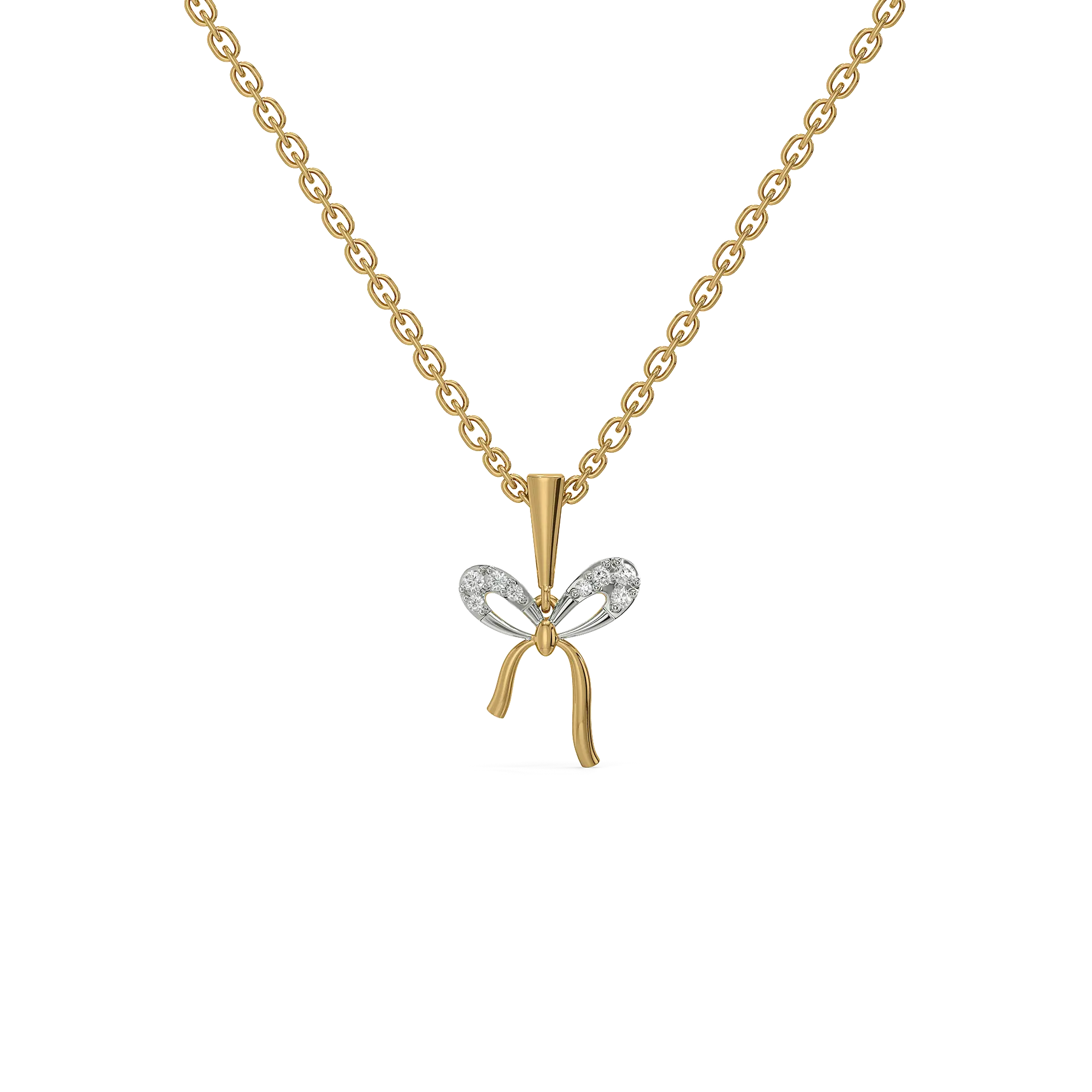 Bow Blush - Lab Diamond Necklace — image 1