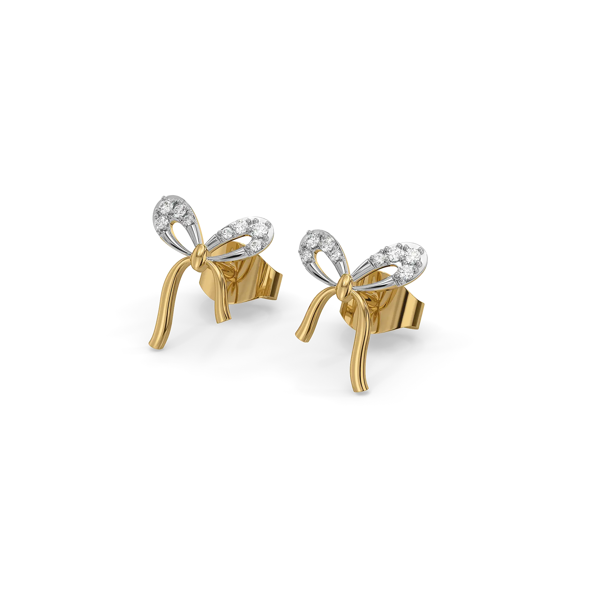 Bow Blush Studs - Lab Diamond Earrings